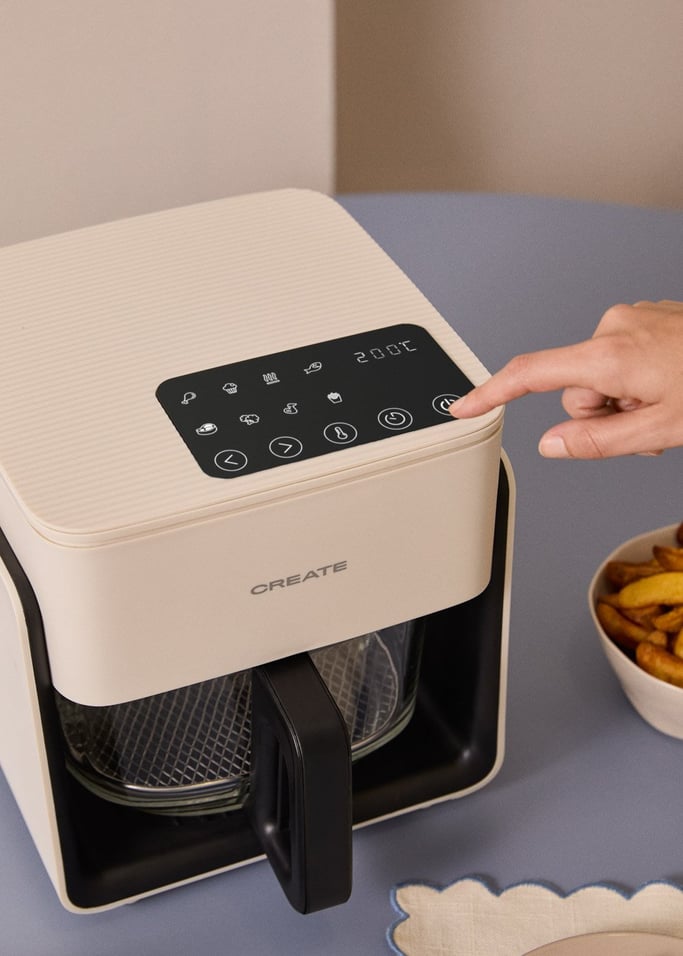 AIR FRYER STUDIO CRYSTAL - Frytkownica beztłuszczowa szklana 4,2 l z opcjonalnym parowarem, obraz z galerii 4