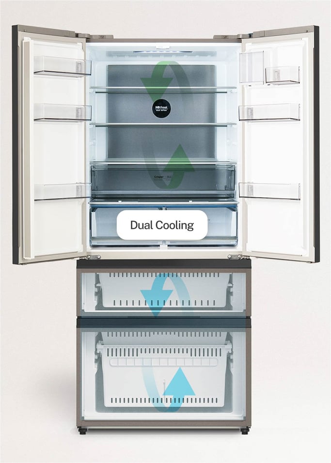 FRIDGE STUDIO FRENCH DOOR PRO 509 - Lodówka z drzwiami francuskimi 509L No Frost ze Space Pro i Care+, obraz z galerii 8