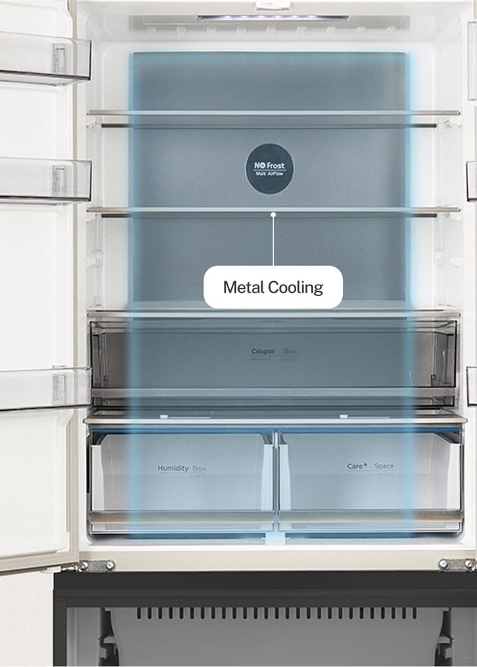 FRIDGE STUDIO FRENCH DOOR PRO 509 - Lodówka z drzwiami francuskimi 509L No Frost ze Space Pro i Care+, obraz z galerii 12