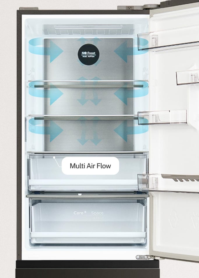 FRIDGE STUDIO COMBI PRO FLEX 401 - Lodówka 401L No Frost w stylu włoskim z Space Pro i Care+, obraz z galerii 5