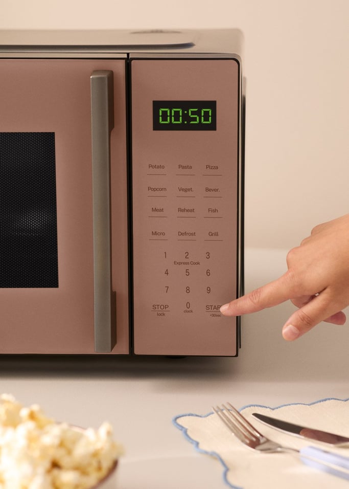 MICROWAVE STUDIO - Kuchenka mikrofalowa 23 l z funkcją grilla i piekarnikiem 1000 W, obraz z galerii 2