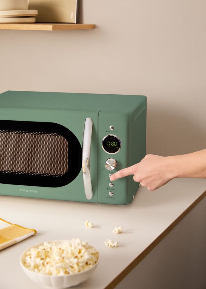 MICROWAVE RETRO - Kuchenka mikrofalowa 20 l z grillem cyfrowym 900 W, obraz z galerii 2