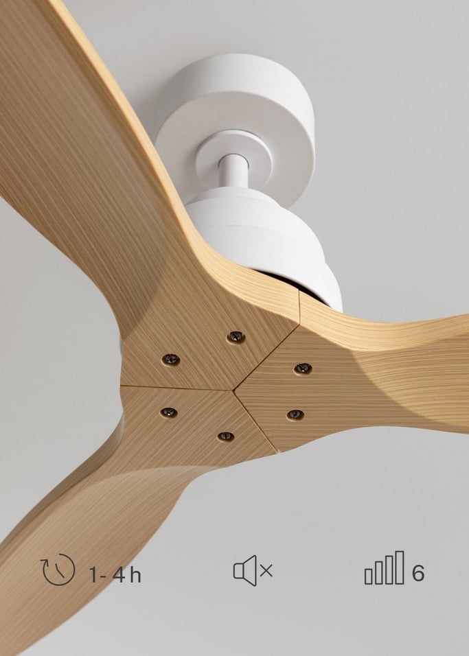 WIND STYLANCE - Cichy wentylator sufitowy 40 W z łopatkami z technicznego ABS, dostępny w różnych rozmiarach, obraz z galerii 4