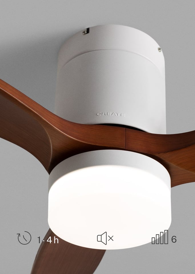 WIND CALM - Cichy wentylator sufitowy 40W z technicznymi łopatkami ABS w różnych rozmiarach, obraz z galerii 4