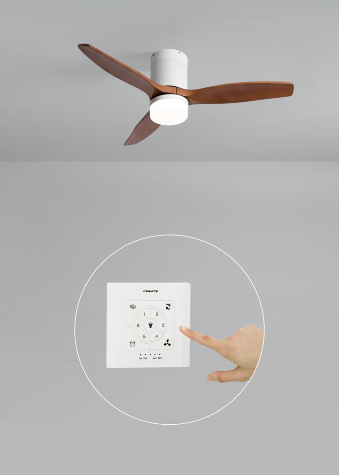 WIND CALM - Cichy wentylator sufitowy 40W z technicznymi łopatkami ABS w różnych rozmiarach, obraz z galerii 2