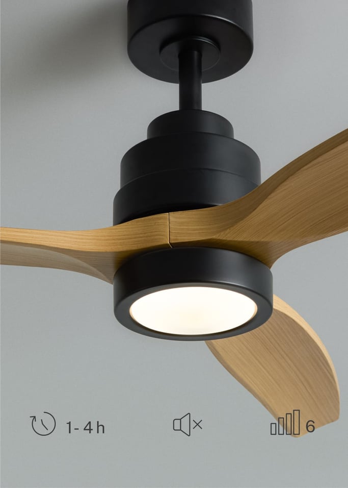 WIND STYLANCE - Cichy wentylator sufitowy 40 W z łopatkami z technicznego ABS, dostępny w różnych rozmiarach, obraz z galerii 4