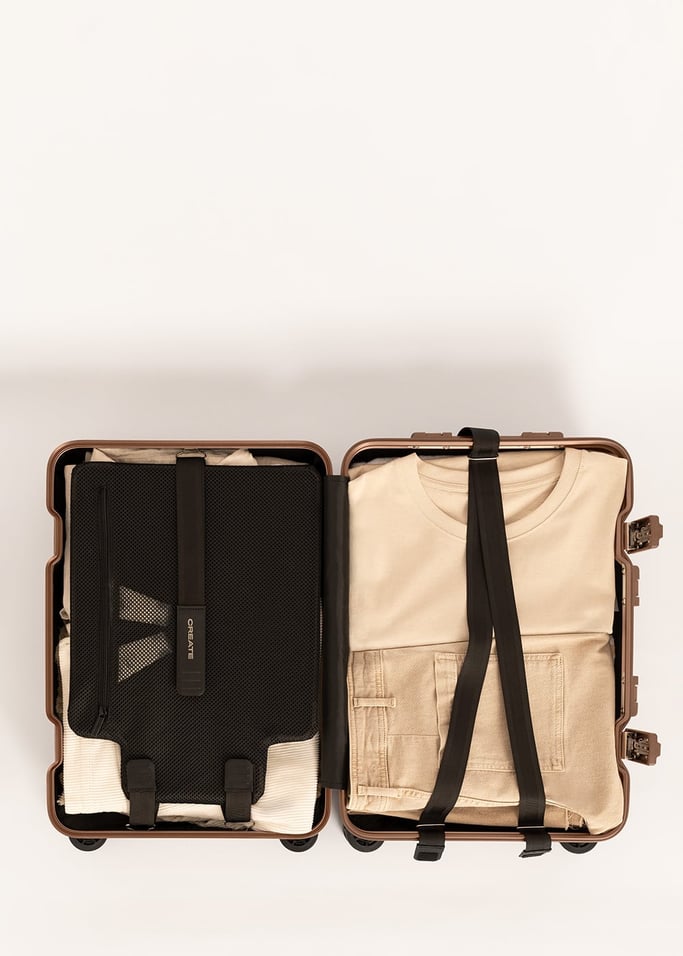 LUGGAGE ALUMINIUM - Twarda walizka aluminiowa z zamkiem TSA i kółkami wielokierunkowymi, obraz z galerii 5