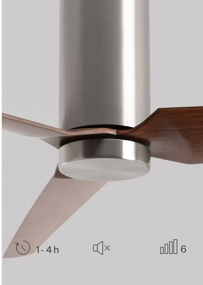 WIND FORMA - Cichy wentylator sufitowy 45 W Ø152 cm z opcjonalnym oświetleniem ambientowym, obraz z galerii 6