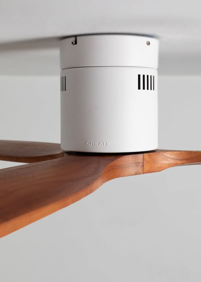 WIND CALM NATURAL WOOD - Wentylator sufitowy 40W cichy 100% drewno, obraz z galerii 4