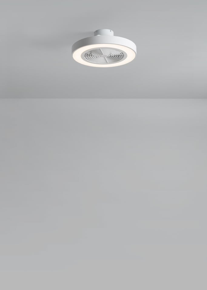 WIND CLEAR EASY - Cichy wentylator sufitowy 40W Ø50 cm z ukrytymi łopatkami i oświetleniem LED, obraz z galerii 2