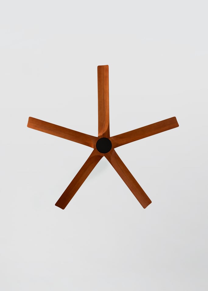 WIND INDUSTRIAL WOOD - Cichy wentylator sufitowy 40W z drewna w 100% naturalnego, różne rozmiary, obraz z galerii 6