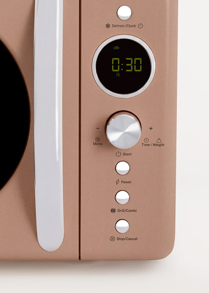 MICROWAVE RETRO - Kuchenka mikrofalowa 20 l z grillem cyfrowym 900 W, obraz z galerii 6