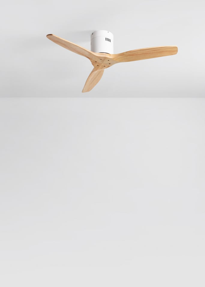 WIND CALM NATURAL WOOD - Wentylator sufitowy 40W cichy 100% drewno, obraz z galerii 2