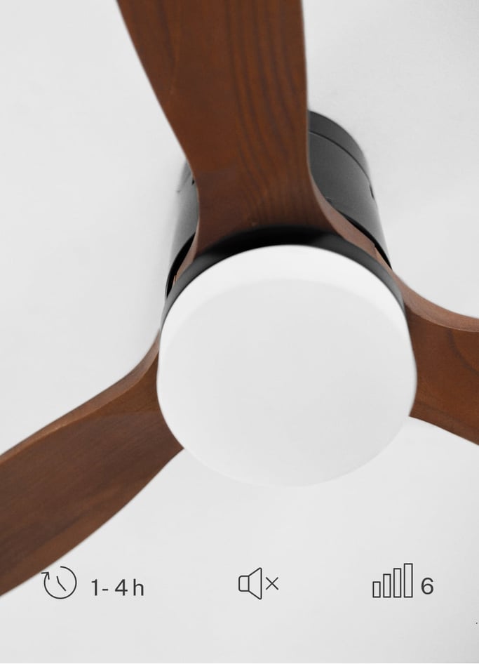 WIND CALM NATURAL WOOD - Wentylator sufitowy 40W cichy 100% drewno, obraz z galerii 4