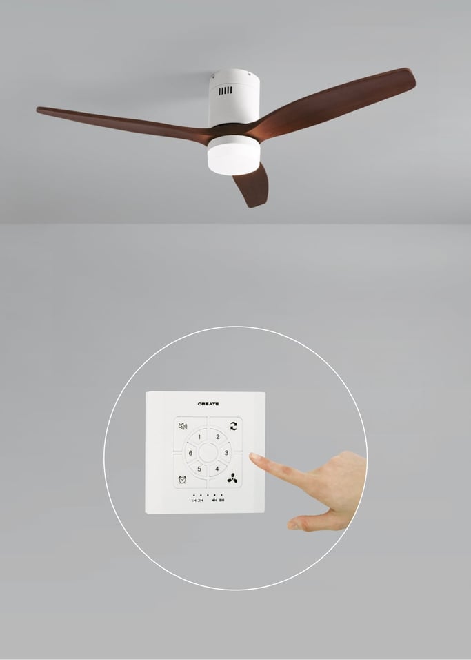 WIND CALM NATURAL WOOD - Wentylator sufitowy 40W cichy 100% drewno, obraz z galerii 2