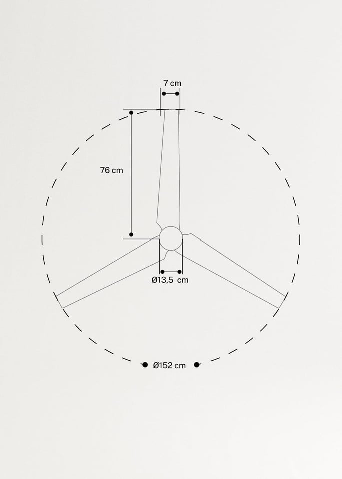 WIND FORMA - Cichy wentylator sufitowy 45 W Ø152 cm z opcjonalnym oświetleniem ambientowym, obraz z galerii 10