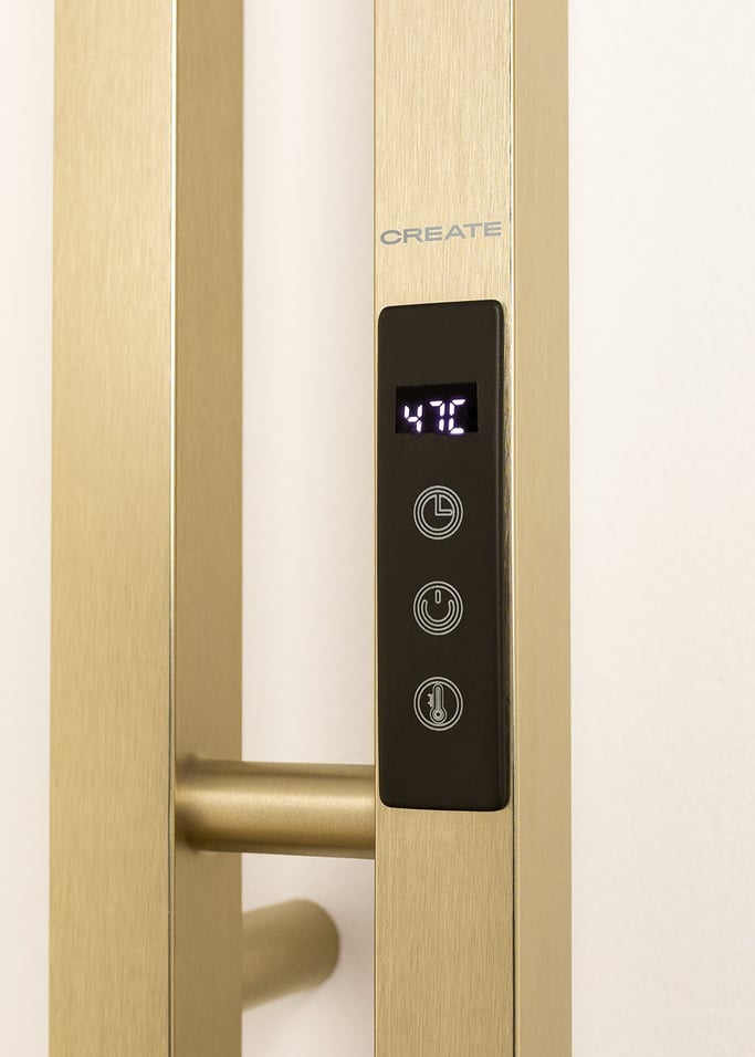 WARM TOWEL TUBE FLAT - Elektryczny wieszak na ręczniki z podwójną belką, 80 W, obraz z galerii 6
