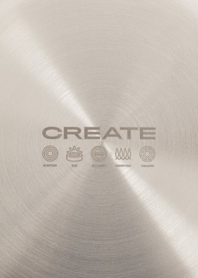 STEEL SAUCEPAN - Rondel ze stali nierdzewnej o konstrukcji trójwarstwowej z pokrywką, obraz z galerii 10