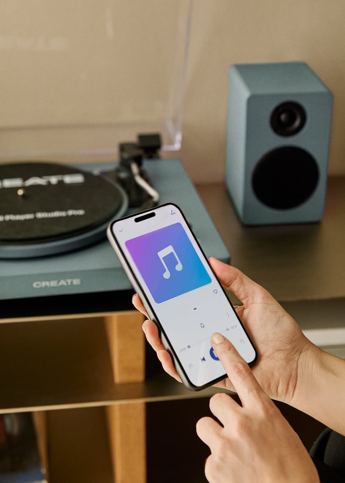 RECORD PLAYER STUDIO PRO - Gramofon z 2 zewnętrznymi głośnikami, Bluetooth i wyjściem RCA, obraz z galerii 3