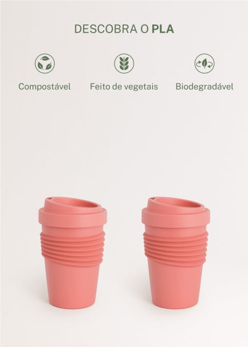 KITCHENWARE OUTDOOR ECO - Chávena de café com tampa feita de material reciclado