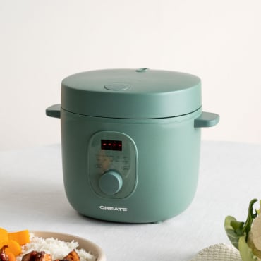 RICE COOKER STUDIO - Panela De Arroz Elétrica Multifuncional Com Cesto A Vapor Sálvia By CREATE