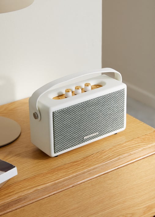 SPEAKER RETRO - Alto-falante portátil com Bluetooth, USB e AUX
