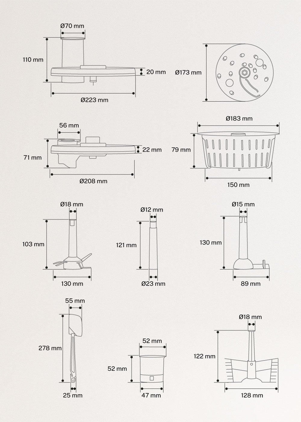 CHEFBOT COMPACT CONNECT - Robot de cozinha multifunções inteligente com cesto para vapor, medidas foto vertical
