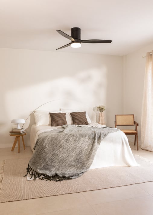 WIND CALM NATURAL WOOD - Ventoinha de teto 40W silencioso 100% madeira