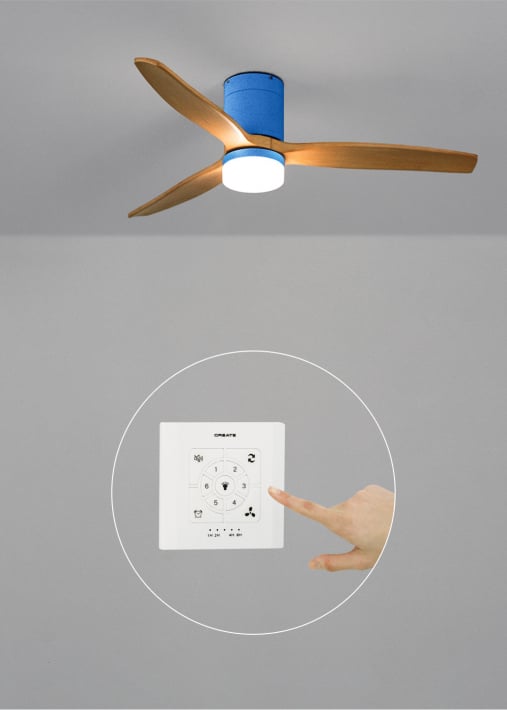 WIND CALM - Ventilador de teto silencioso de 40 W com pás técnicas em ABS de vários tamanhos