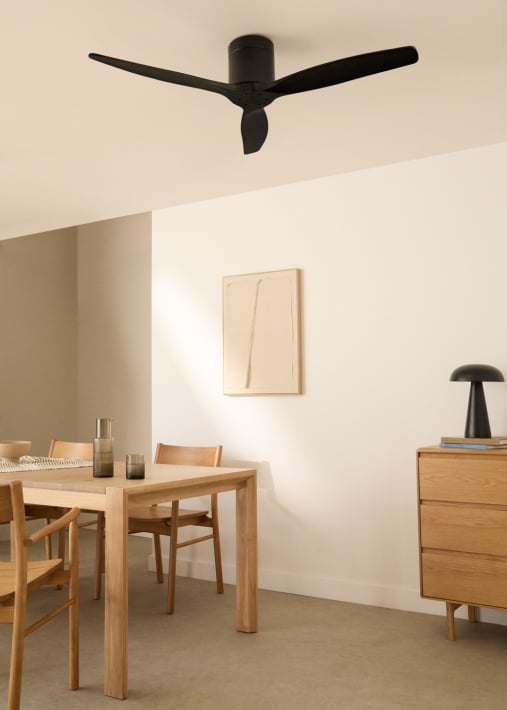 WIND CALM - Ventilador de teto silencioso de 40 W com pás técnicas em ABS de vários tamanhos