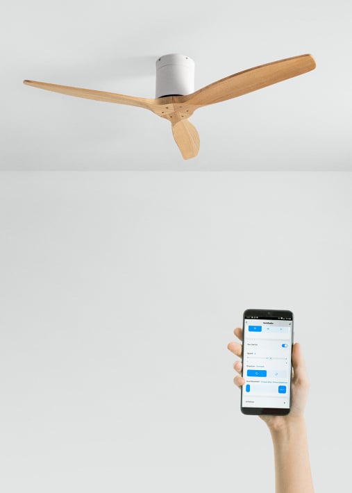 WIND CALM - Ventilador de teto silencioso de 40 W com pás técnicas em ABS de vários tamanhos