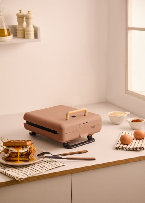 STONE STUDIO - Sanduicheira grill e máquina de waffles com placas intercambiáveis