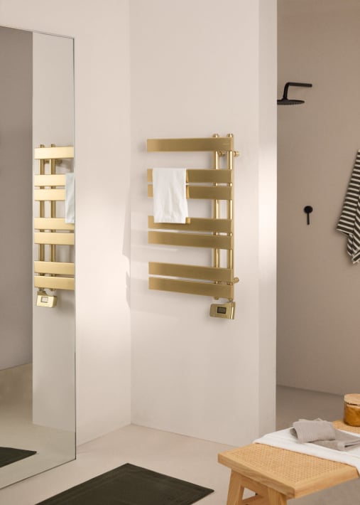 WARM TOWEL - Barra de toalha elétrica para piso ou parede 500W