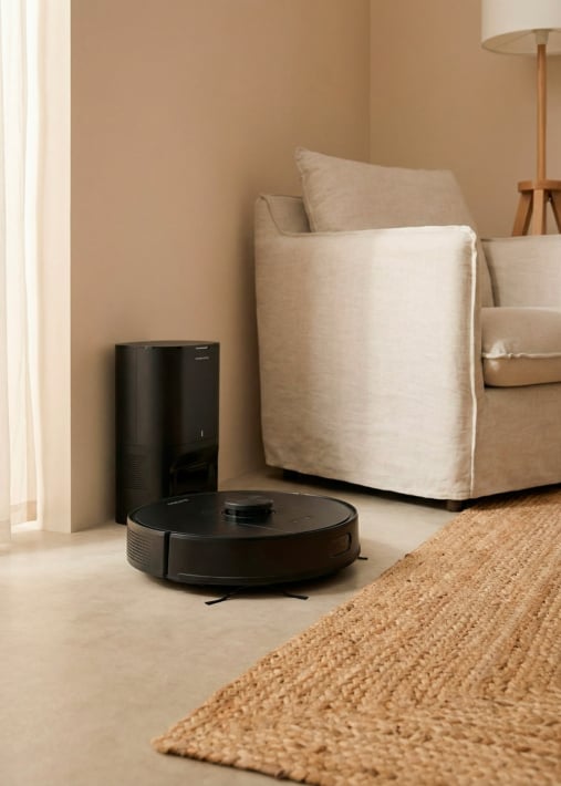 NETBOT LS80 - Robô aspirador inteligente 8000 Pa com função de esfregona e base de autoesvaziamento opcional