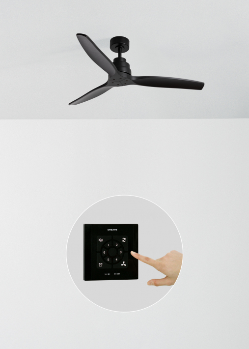 WIND STYLANCE - Ventoinha de teto silenciosa de 40 W com pás em ABS técnico, disponível em vários tamanhos