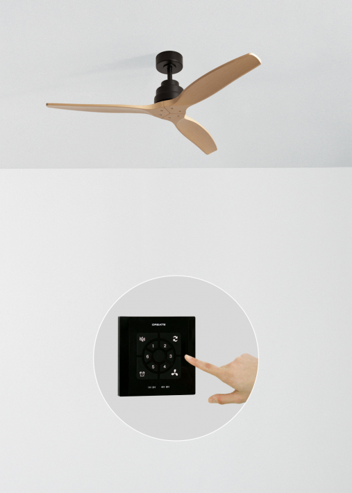 WIND STYLANCE - Ventoinha de teto silenciosa de 40 W com pás em ABS técnico, disponível em vários tamanhos