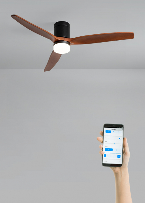 WIND CALM - Ventilador de teto silencioso de 40 W com pás técnicas em ABS de vários tamanhos