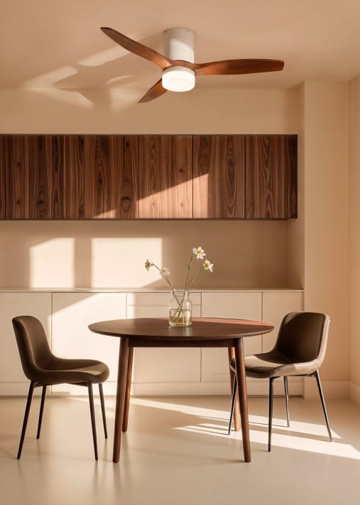 WIND CALM - Ventilador de teto silencioso de 40 W com pás técnicas em ABS de vários tamanhos