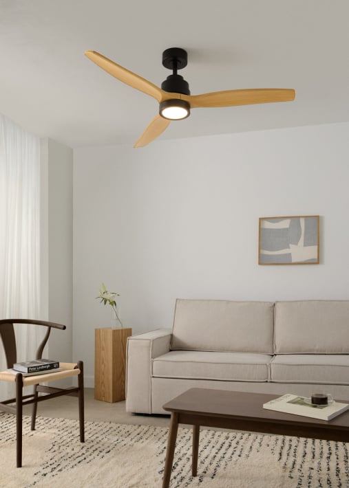 WIND STYLANCE - Ventoinha de teto silenciosa de 40 W com pás em ABS técnico, disponível em vários tamanhos