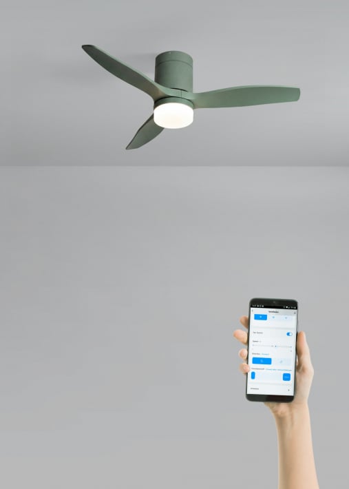 WIND CALM - Ventilador de teto silencioso de 40 W com pás técnicas em ABS de vários tamanhos