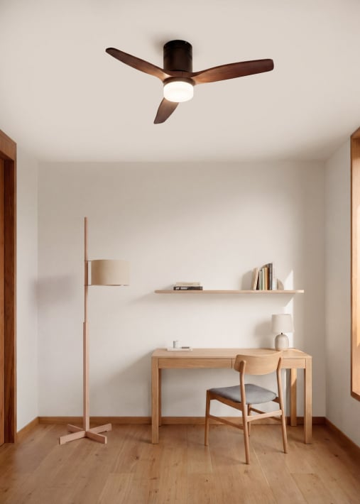 WIND CALM NATURAL WOOD - Ventoinha de teto 40W silencioso 100% madeira