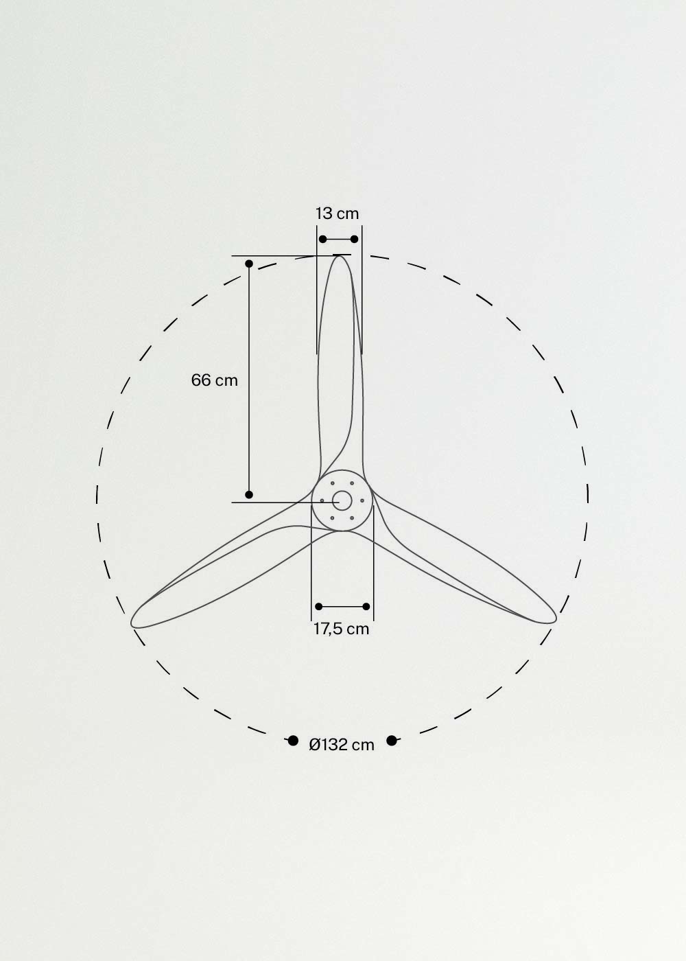 WIND CENTURY - Ventilador de teto 40W silencioso, 100% madeira, vários tamanhos, medidas foto vertical