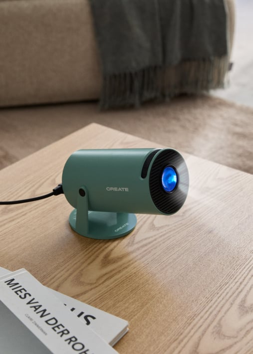 PROJECTOR STUDIO COMPACT - Projetor Smart HD com Wi-Fi, Bluetooth e rotação de 180º