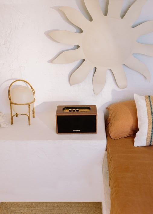 SPEAKER RETRO WOOD - Coluna portátil 55W com Bluetooth, USB e AUX