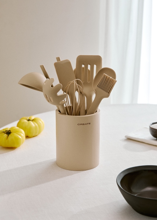 KITCHENWARE STUDIO - Conjunto de 9 utensílios de cozinha em silicone sem uniões