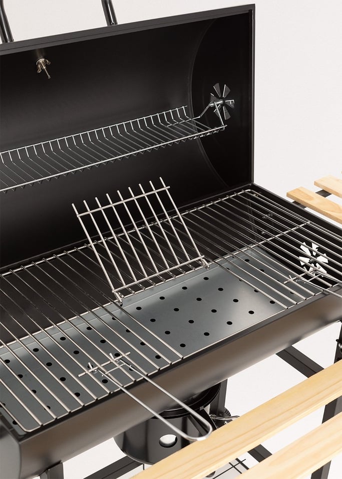 BBQ SMOKEY - Grelhador defumador de carvão com rodas, imagem da galeria 9