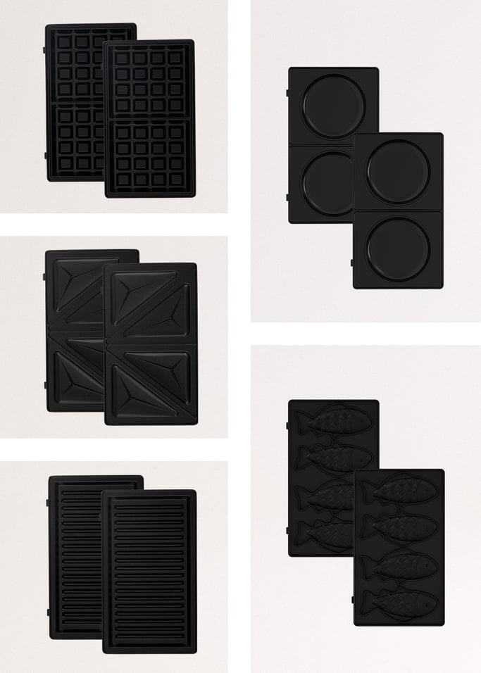 Pratos intercambiáveis para STONE STUDIO Duplo - Waffles, Pancakes, Peixe Taiyaki, Sandwich, Grill, imagem da galeria 5