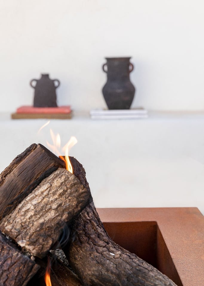 FIRE PIT CUBE - Braseiro quadrado de exterior em aço corten, imagem da galeria 6