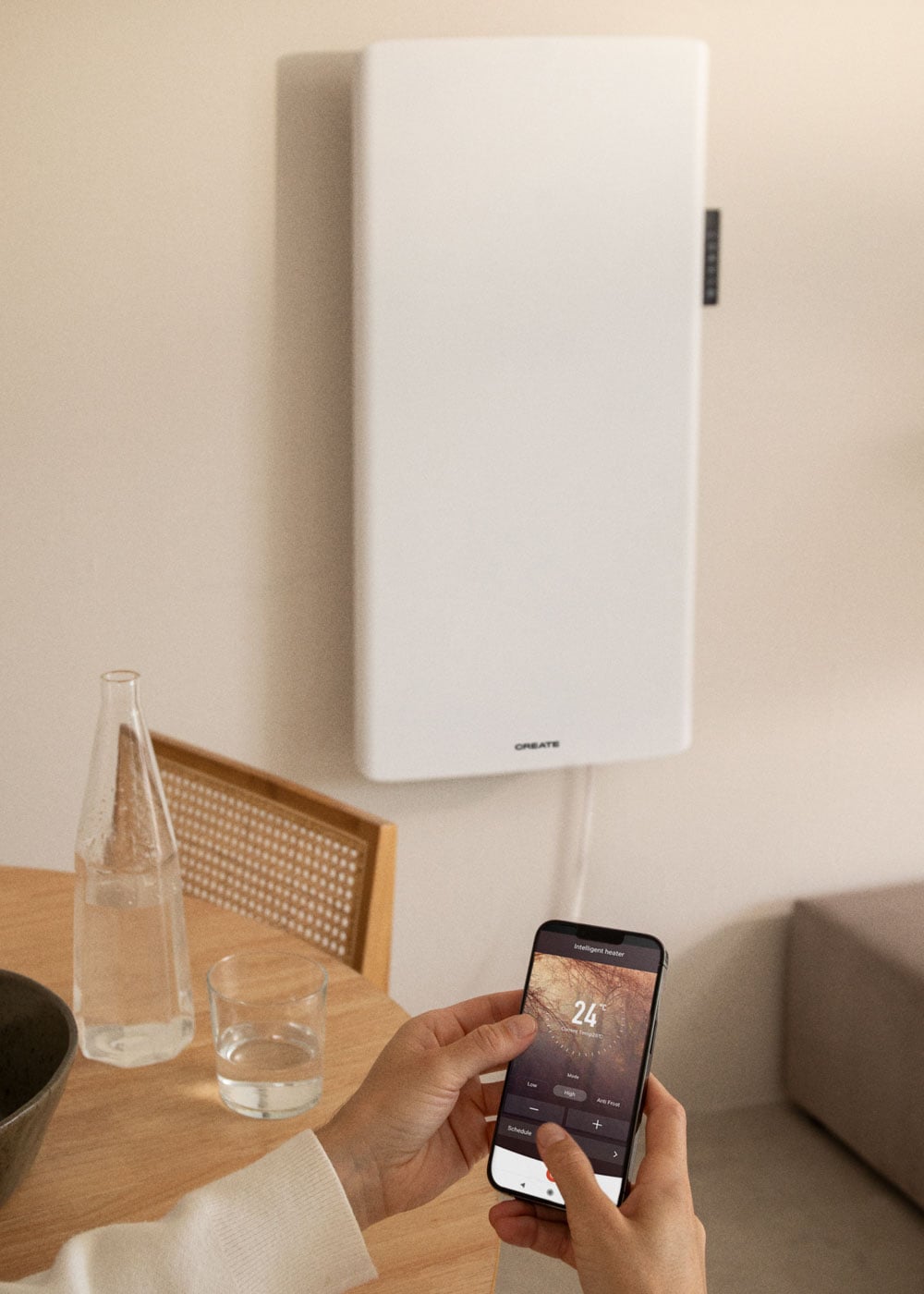 Aquecedor elétrico de convecção de parede com Wifi - WARM CLEAR - Create