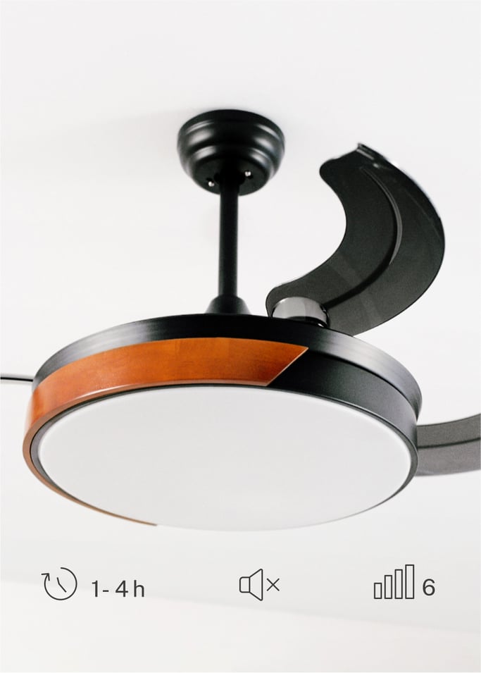WIND CLEAR - Ventilador de teto 40W com lâminas retrácteis silenciosas e luz LED de vários tamanhos
, imagem da galeria 6